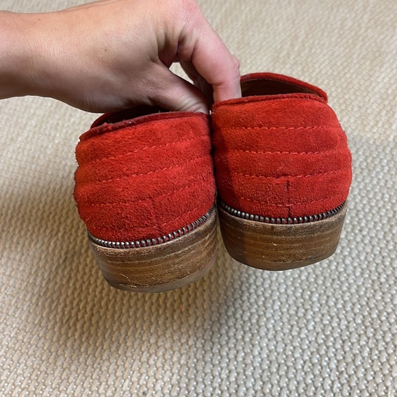 The Kooples Orange Snake Suede Loafers Flat Shoes Size 6 36 - Picture 4 of 9